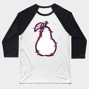 A pear fruit with a glitch effect Baseball T-Shirt